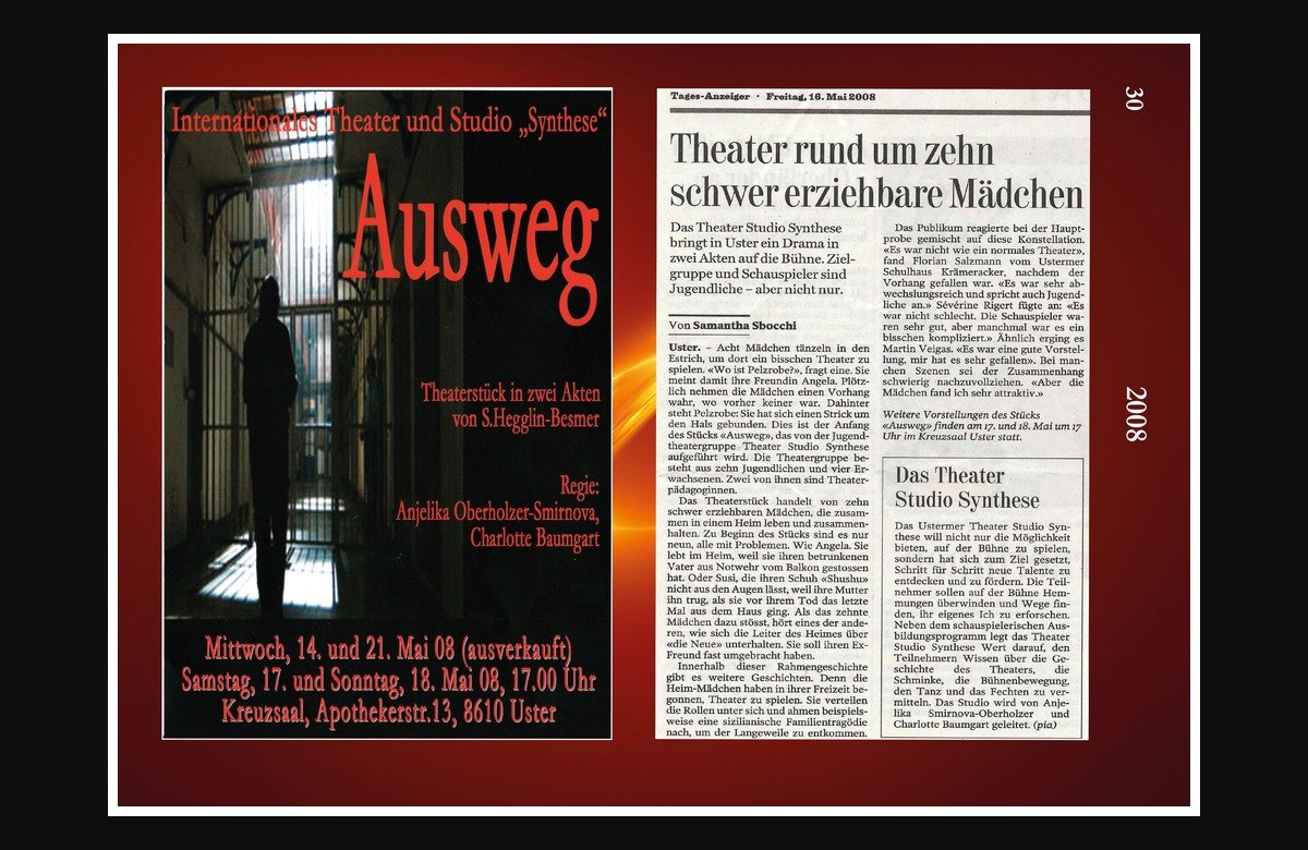 Presse: Theater rund um zehn schwer erziehbare Mädchen. 2008