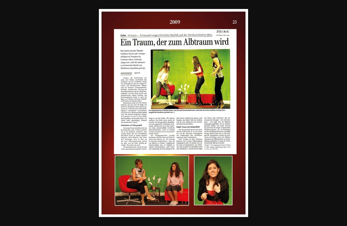 Presse: Ein Traum, der zum Albtraum wird. 2010