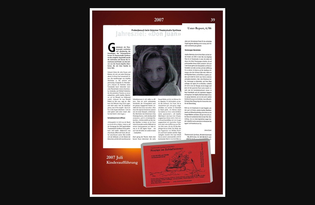 Presse: Jahresziel: «Don Juan». 2006