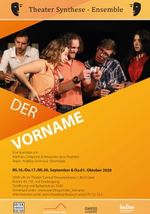 Plakat «Der Vorname» (2020) – Theater Synthese