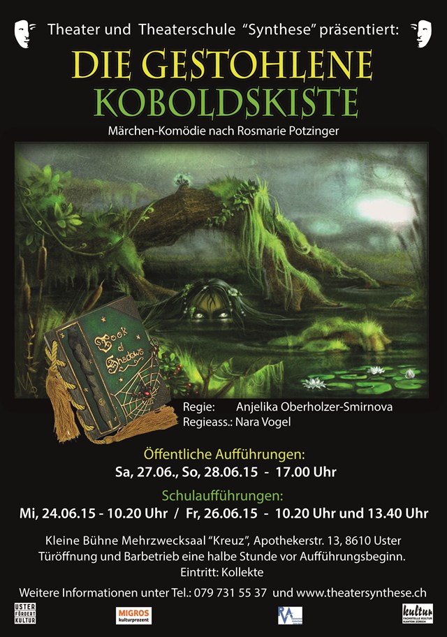 Plakat «Die gestohlene Koboldkiste» (2015) – Theater Synthese