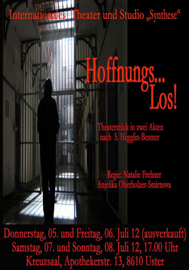 Plakat «Hoffnungs...los!» (2012) – Theater Synthese