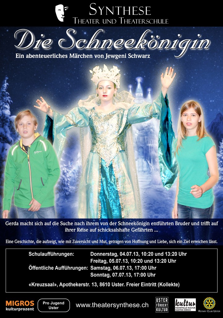 Plakat «Die Schneekönigin» (2013) – Theater Synthese