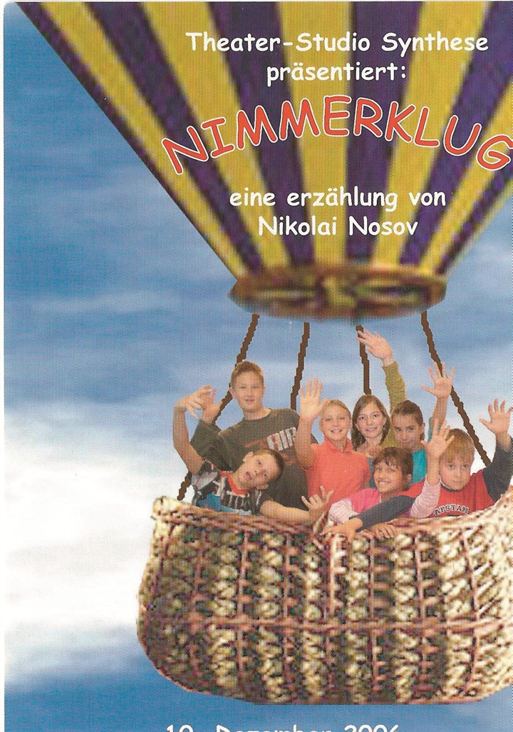 Plakat «Nimmerklug» (2006) – Theater Synthese